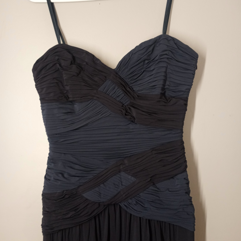 BCBG Maxazria Women's  Mermaid Navy Black Elegant Maxi Dress Large NWT - Picture 8 of 16